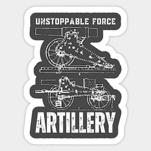 Artillery - War & Battlefield - Blueprint & Steampunk Sticker
